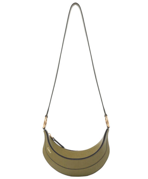 Chloe Banana Cross-Body Bag In Grained Leather